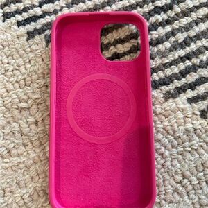 Vibrant Magenta Hot Pink Phone Case for I Phone 15 Mag Safe
